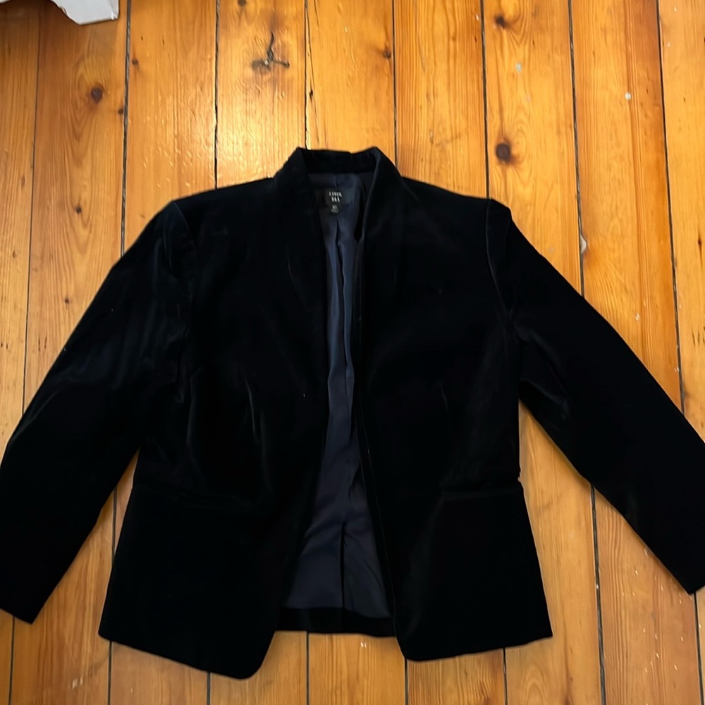 Jcrew Black velvet blazer